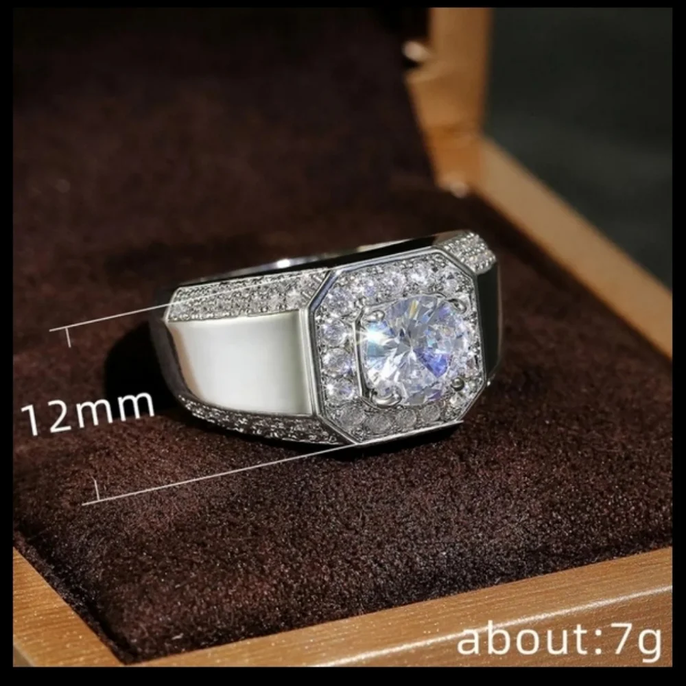 Men AAA Zircon Ring